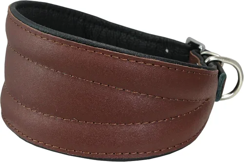 Vista 9 de Dogs My Love Collar de perro cónico acolchado extra ancho de cuero real (cuello de 11 a 13 pulgadas; 2 pulgadas de ancho, blanco)