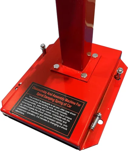 Vista 5 de Compresor de resorte automático para vehículos hidráulicos de servicio pesado rojo Mano, compresor de bobina de resorte, mango de elevación