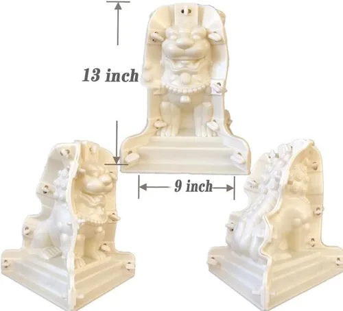 Vista 9 de Molde de estatua de hormigón, moldes de cemento para animales, estatua de jardín de hormigón, molde de león para decoración de jardín, molde