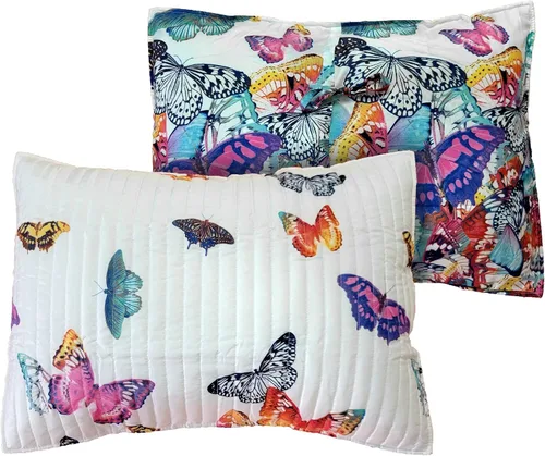Vista 3 de Barefoot Bungalow Funda de almohada Mariposa, estándar, multicolor