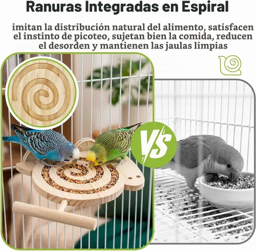 Vista 3 de Bird - Juguetes de forrajeo con perca, para principiantes, mayores