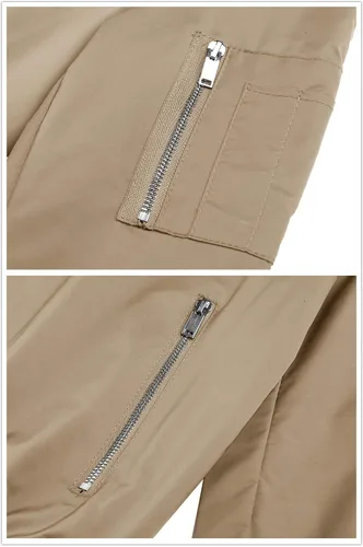 Vista 5 de MAGNIVIT Chaqueta bomber ligera para hombre con cremallera completa cortavientos