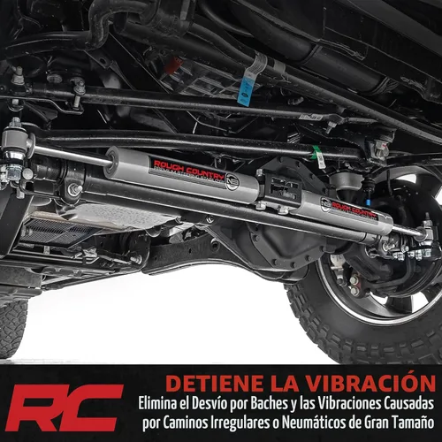 Vista 5 de Estabilizador de dirección dual Rough Country N3 para Ford Super Duty 2005-24 - 8749130