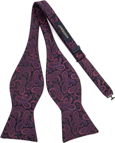 Vista 209 de HISDERN Pajaritas para hombre, corbatín de cachemira para hombre, corbata de lazo y bolsillo cuadrado, juego formal de esmoquin para boda