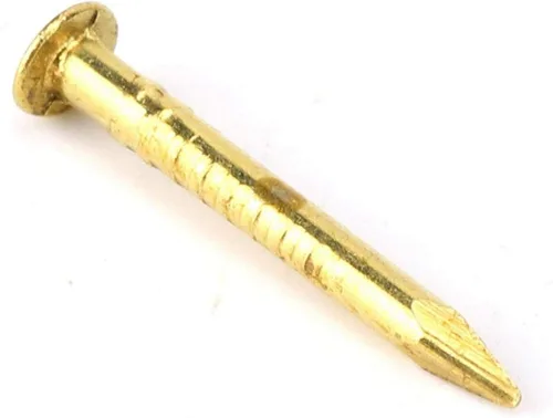 Vista 9 de Oumefar 100 piezas de uñas de latón de cabeza redonda de cadena dorada, minimodelo, bisagra de muebles para uñas, accesorios de hardware