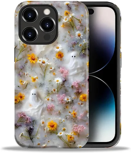 Vista 144 de ZHEGAILIAN Funda para iPhone 11, carcasa dura a prueba de golpes + silicona suave 2 en 1 híbrida, parachoques a prueba de caídas - Vidrio manchado