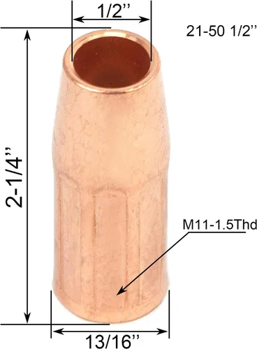 Vista 6 de Kit de pistola de soldadura Mig de 0.030 pulgadas para Lincoln Magnum 100L Tweco Mini/#1 Pistola Mig: 20 puntas de contacto 11-30 0.030 pulgadas + 2