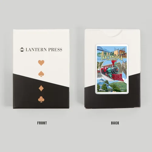 Vista 8 de Lantern Press Chattanooga, Tennessee, escenas de montaje (52 cartas de juego, baraja de cartas de tamaño póquer con comodines)