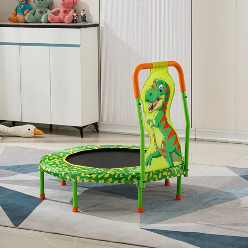 Vista 9 de Mini Trampolín Sin Espacios de 36" Trampolín para Niños Pequeños con Mango para Niños, Trampolín Pequeño para Niños de 36 pulgadas