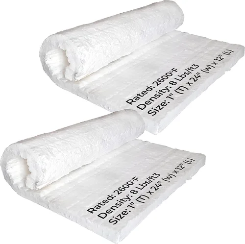 Vista 9 de Simond Store Manta aislante de fibra de cerámica, 1 pulgada de grosor x 24 x 12 pulgadas, 2600F #8 aislamiento ignífugo para hornos, forja, horno