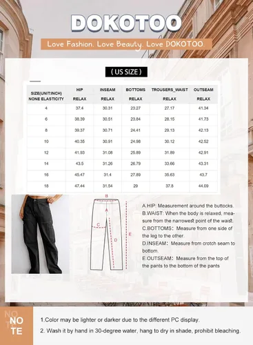 Vista 8 de Dokotoo Women's Jogger,Cargo