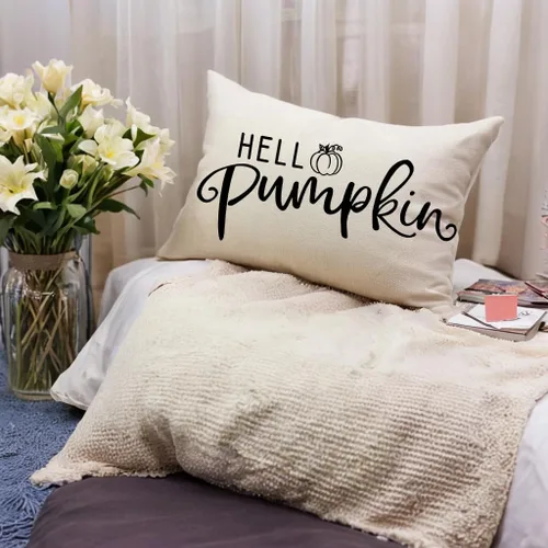 Vista 3 de 7COLORROOM Fundas de almohada Happy Thanksgiving Cosecha de otoño (negro, 12 x 20 pulgadas)
