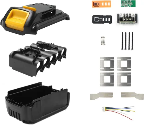 Vista 7 de 18V 20V 4.0Ah 5.0Ah 10-Cell 18650 - Carcasa de batería de repuesto para Dewalt DCB200, DCB201, DCB203, DCB204, DCB205 Kit de reparación de bricolaje
