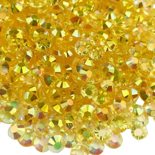Vista 10 de Diamantes de imitación de resina con parte trasera plana, 10000 diamantes de imitación redondos de resina AB de 0.118 pulgadas para ropa, botellas