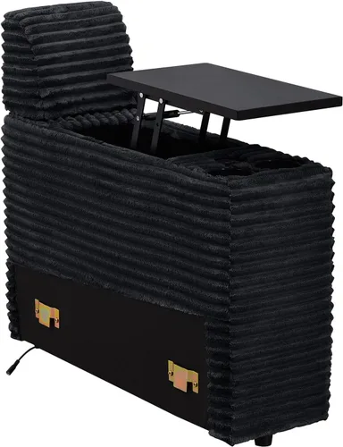 Vista 31 de RARZOE Módulo de Reposabrazos para Sofá Seccional Modular, Reposabrazos de Pana Módulo de Sofá Modular Parte Lateral para Sala de Estar Sofá