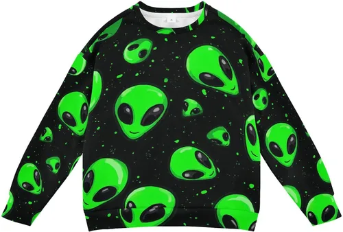 Vista 67 de Plaaee Sudadera de forro polar de manga larga con cuello redondo para niños o niñas, estampado de camiones monstruos, 4T