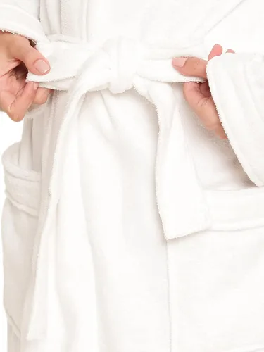 Vista 4 de CRAFTBERRY Luxury Bathrobe-100% Turkish Cotton Plush Shawl Collar Robe-Thick, Long, Warm, Soft-Winter, Spa-Unisex, Men, Women