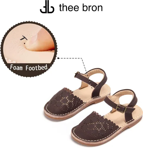 Vista 61 de THEE BRON Sandalias cómodas para niñas, zapatos para niños, sandalias rellenas