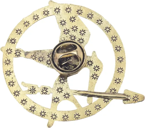 Vista 4 de LACKINGONE The Katniss Everdeen Cosplay Prop Rep Sinsajo Pin Insignia de broche, Metal, no conocido