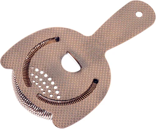 Vista 5 de Barfly Diamond Lattice Etch - Colador de barra de resorte resistente, cobre antiguo