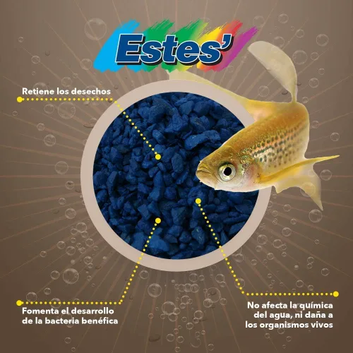Vista 5 de Spectrastone - Grava de acuario azul especial para acuarios de agua dulce, bolsa de 5 libras