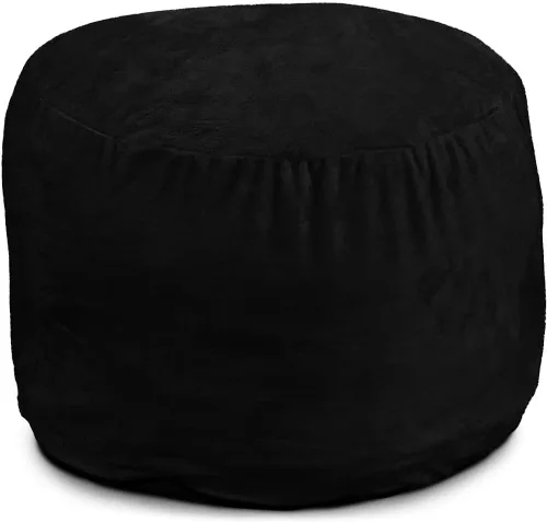 Vista 30 de ULTIMATE SACK Puf otomano de 2 pies Gamuza camello Relleno de espuma - Funda extraíble lavable Camel (Camel Suede)