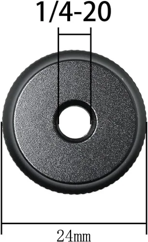 Vista 2 de Paquete de 5 tuercas de pulgar 1/4-20 hembra tornillo perilla moleteada bloqueo tuerca adaptador de montaje espaciador para zapata caliente de 1/4