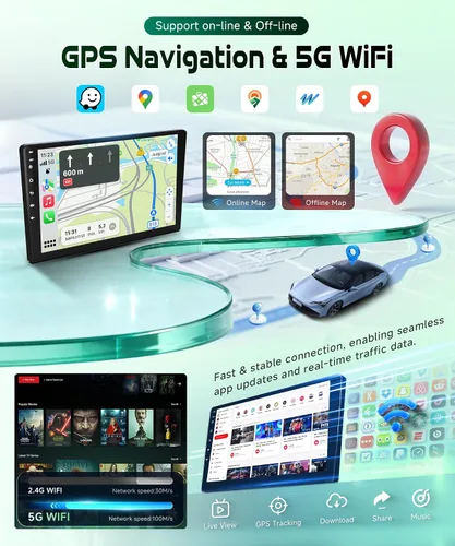 Vista 4 de para Honda Civic 2006-2011 Estéreo de coche Android Carplay inalámbrico Soporte para Android Auto inalámbrico con WiFi Navegación GPS Cámara