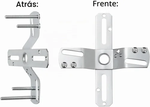 Vista 3 de Qc Soporte de montaje para lámpara de techo [versión mejorada], soporte de montaje de ventilador de techo, piezas universales de lámpara