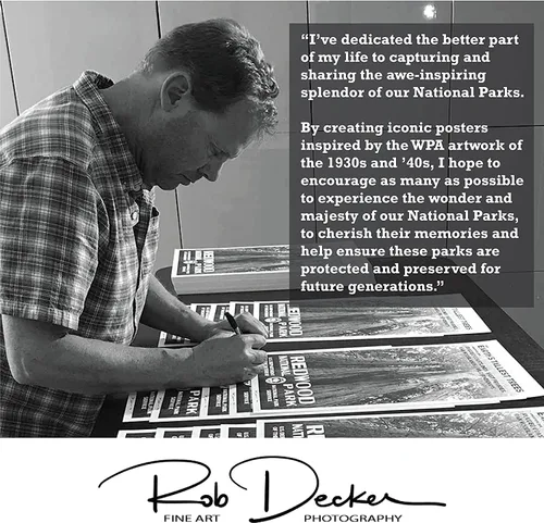 Vista 4 de National Park Posters Parque Nacional Yosemite, media cúpula, añade un toque retro a tu hogar – Diseño original de decoración de parque nacional