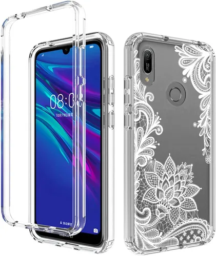 Vista 6 de Funda para Huawei Y6 2019/Y6 Pro 2019/Y6s/Honor Play 8A/Honor 8A, con protector de pantalla de vidrio templado, funda protectora de cuerpo completo