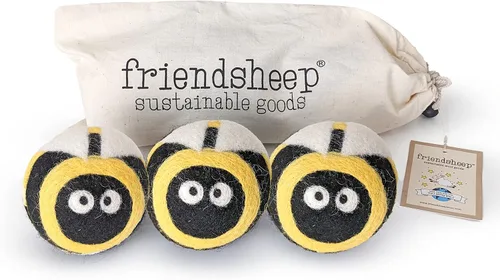 Vista 23 de Friendsheep Bolas secadoras de lana, alternativa orgánica reutilizable para suavizantes de telas para lavandería, hechas a mano, comercio justo