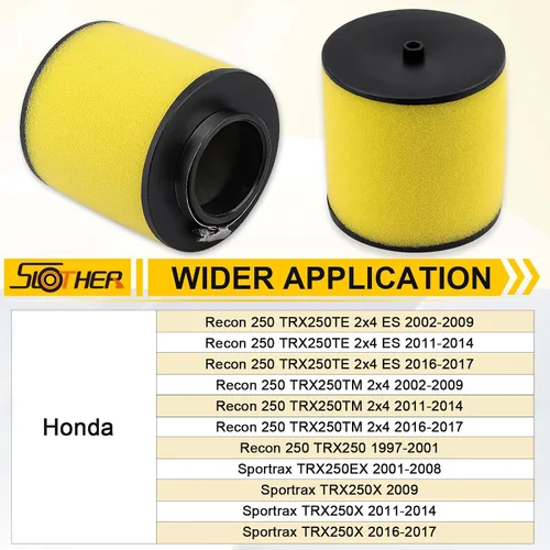 Vista 2 de TRX 250 Filtro de Aire de Reemplazo para Honda Recon 250 TRX250 TRX250TE TRX250TM ATV Sportrax 250 TRX250EX TRX250X RECON 250 17254-HM8-000