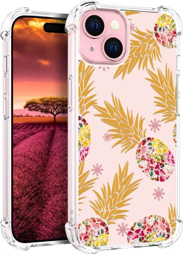 Vista 31 de Funda compatible con iPhone 15, bonita funda transparente para mujer, funda de silicona transparente para teléfono, color negro, tigre poderoso