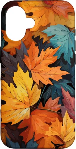 Vista 32 de Colorful Leaves Otoño y Otoño Tema, Otoño Color Funda para iPhone 17