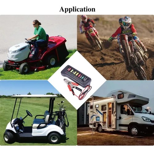 Vista 7 de Probador de batería Indicador de capacidad de batería Trabajo 6 indicadores para Rv Carrito de Golf Cortacésped Bicicleta Eléctrica Motocicleta