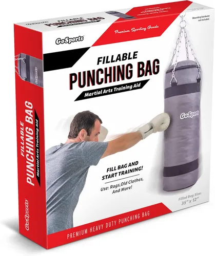 Vista 7 de Bolsa de golpeo rellenable GoSports para entrenamiento - Ideal para boxeo, MMA, Muay Thai y más, llénala con ropa y trapos