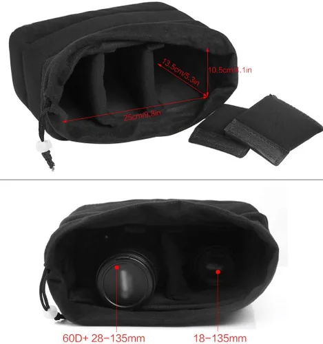 Vista 3 de Bolso a prueba de golpes Koolertron para cámaras DSLR o SLR. Separadores acolchados para personalizar el bolso.