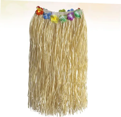 Vista 5 de Toyvian Vestido de fiesta hawaiano, disfraz de Luau Hula de hierba tropical, disfraz de fiesta de Luau para mujer, traje hawaiano de fiesta