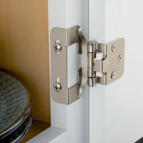 Vista 3 de Franklin Brass (Paquete de 10) Bisagras de Gabinete de Cierre Automático 1/2" Superposición Semi-Envolvente para Puertas de Gabinete