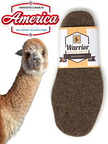 Vista 2 de Warrior Alpaca Socks - Plantillas y forros de fieltro 100% lana de alpaca para zapatos y botas, 1 par - Mantente caliente/fresco naturalmente