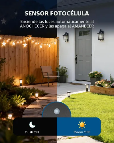 Vista 5 de DEWENWILS Transformador de Paisaje de Bajo Voltaje de 300W, Transformador Exterior Resistente a la Intemperie con Temporizador y Sensor