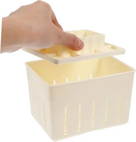 Vista 7 de SHOWERORO Caja de prensado de cuajada Escurridor de prensatelas de tofu de pared lisa para exprimidor de agua de tofu
