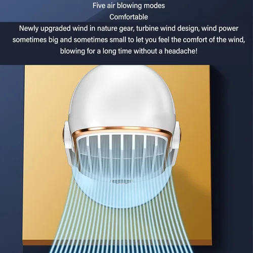 Vista 7 de Mini ventilador de torre de mesa, ventiladores de enchufe USB que soplan aire frío, refrigeración silenciosa del motor de 5 velocidades, ventilador