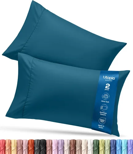 Vista 14 de Utopia Bedding - Juego de 2 fundas de almohada tamaño estándar, con cierre de sobre, tela de microfibra cepillada suave, resistentes al encogimiento