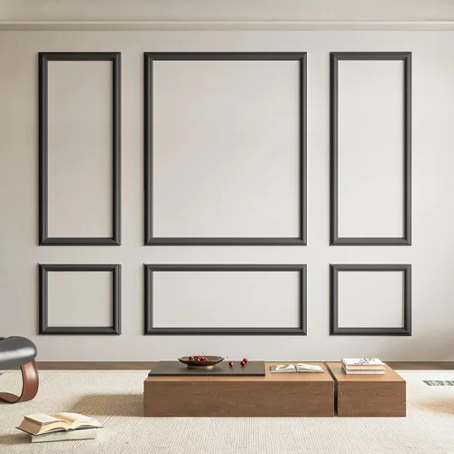 Vista 11 de Art3d - Juego de 6 molduras precortadas para pared, paneles de revestimiento para montar, para interior, sala de estar, dormitorio, se instalan