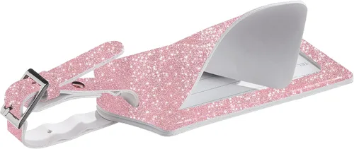 Vista 4 de Travelambo Etiqueta de equipaje de piel sintética para maleta, para mujeres y niños, divertida y bonita