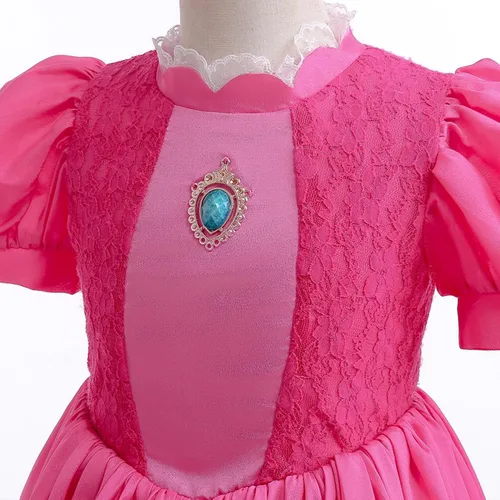 Vista 4 de Disfraz de princesa para niñas, disfraz para fiesta de cumpleaños