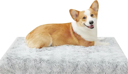 Vista 21 de Colchonetas de Cama para Perros Medianos - Cama Ortopédica para Perros con Espuma Gruesa tipo Huevo para Jaula, Funda Extraíble Lavable, Base Negro