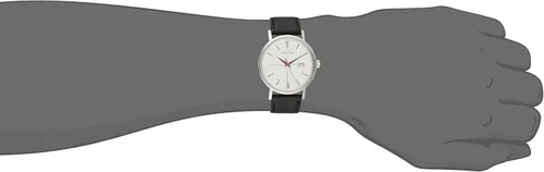 Vista 4 de Bulova 98B254 - Pulsera de piel de becerro para hombre 0787in color negro